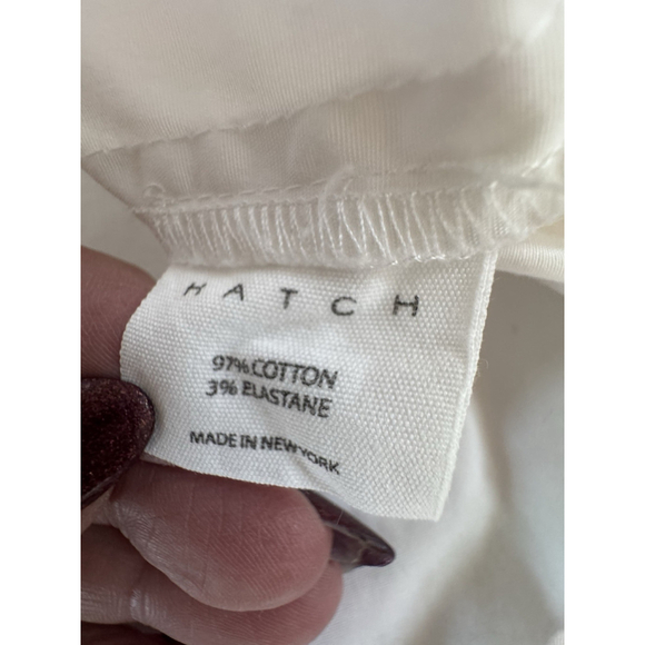 HATCH White Button Down Shirt Womens Maternity Oversized Long Sleeve 97% Cotton - Picture 8 of 9